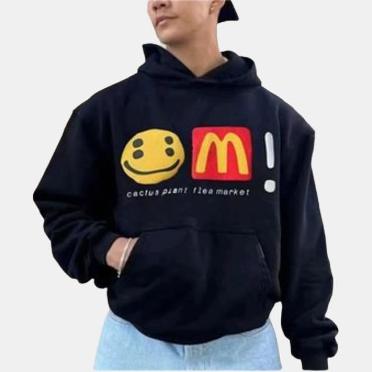 Худи Cactus Plant Flea Market x McDonald's Logo Hoodie Black - изображение 3