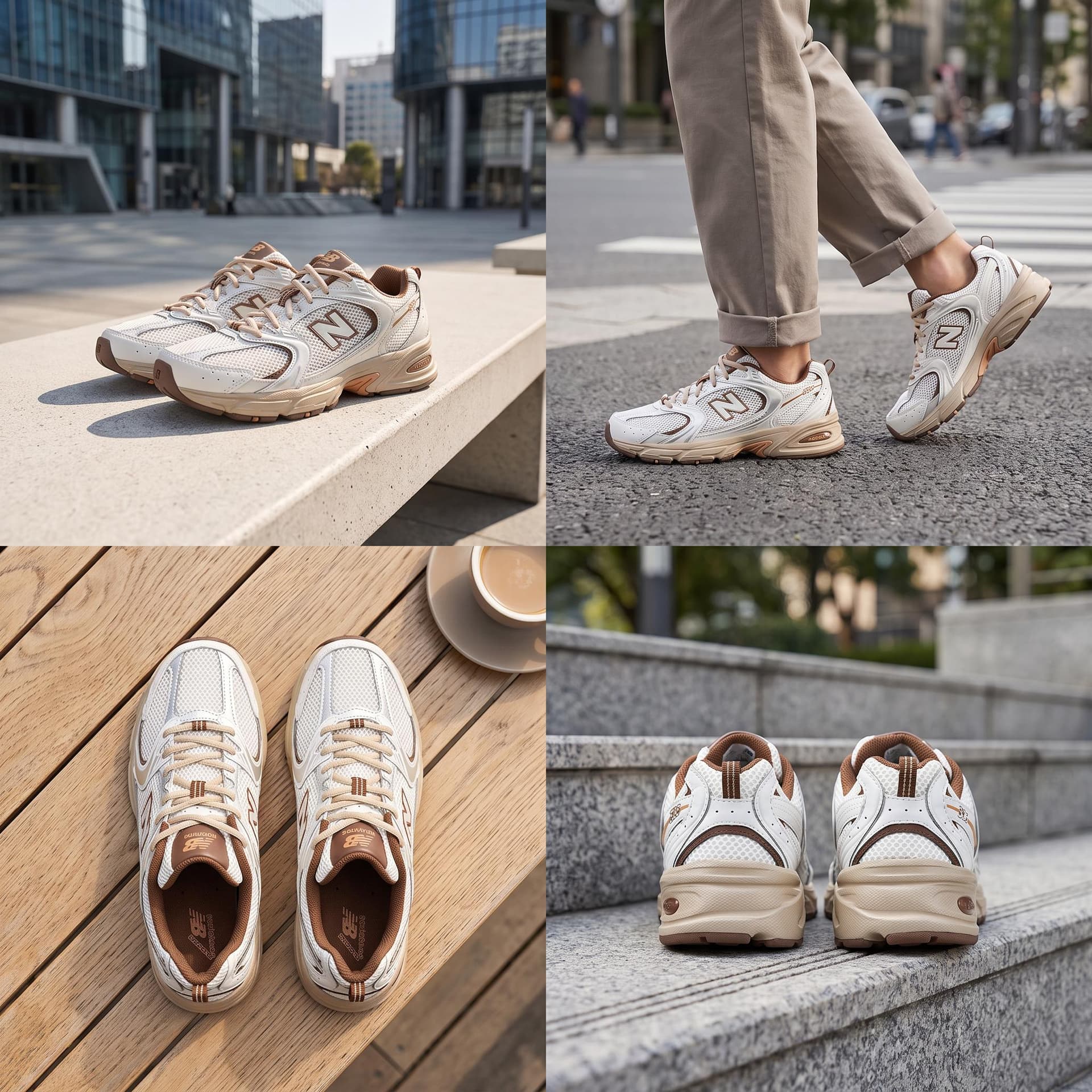 Кроссовки для бега New Balance 530 White Brown - изображение 2