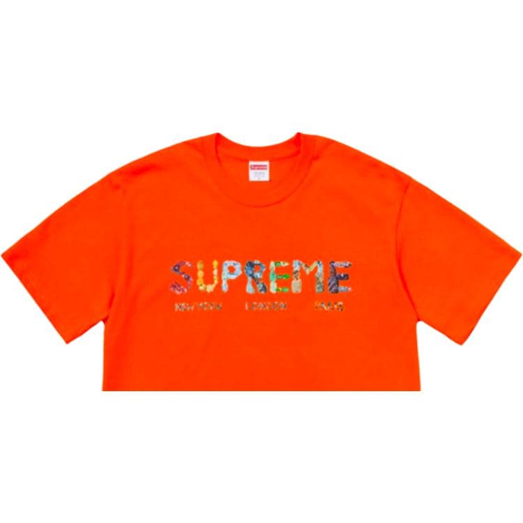 Футболка Supreme SS18 Rocks Tee Orange LogoT - изображение 2