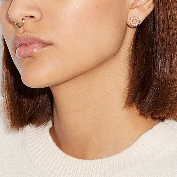 Серьги COACH Rose Gold Earrings - изображение 2