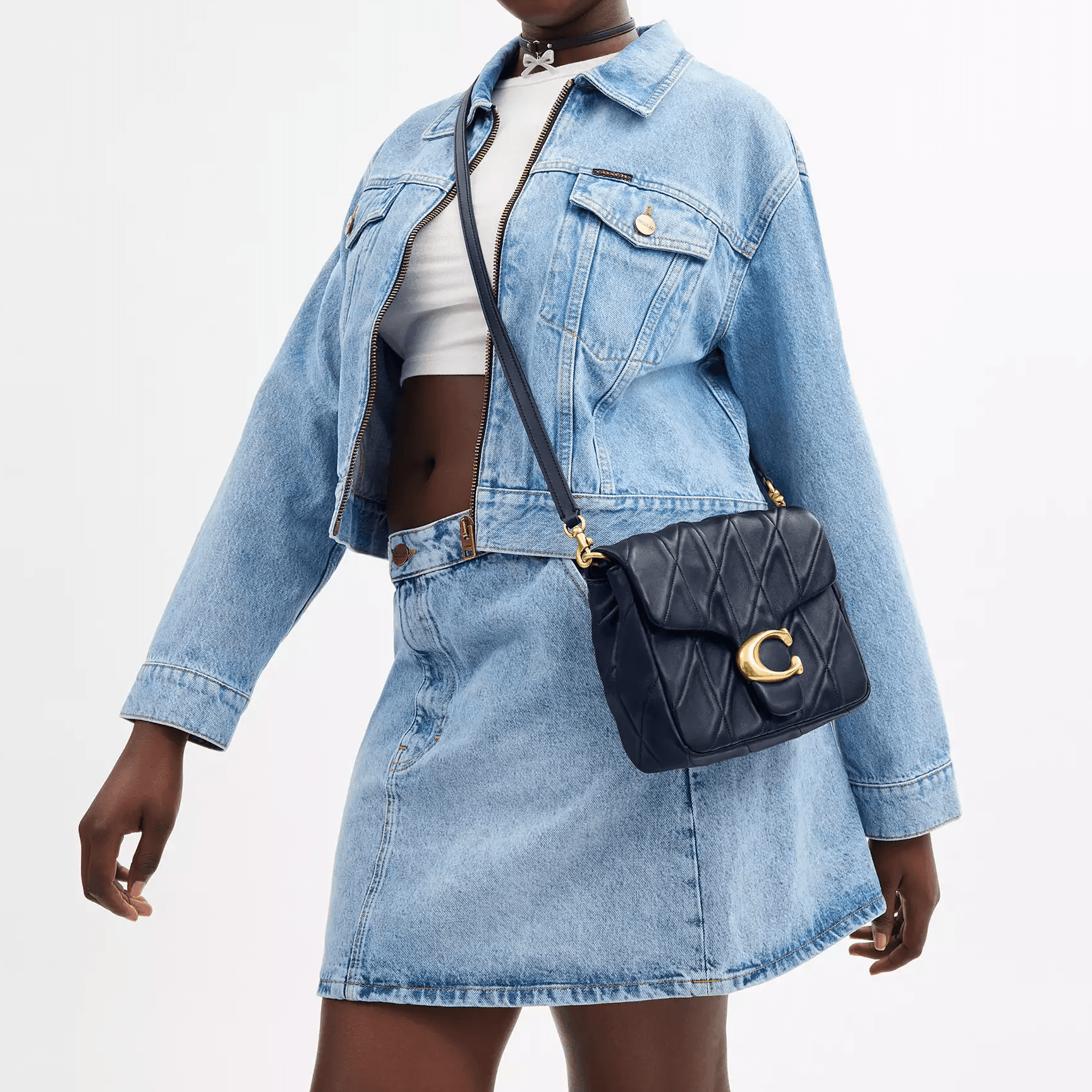 Сумка через плечо COACH Tabby 20 Navy - изображение 7