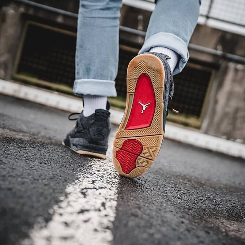 Кроссовки для баскетбола Jordan Air Jordan 4 Retro Levis Black GS - изображение 6