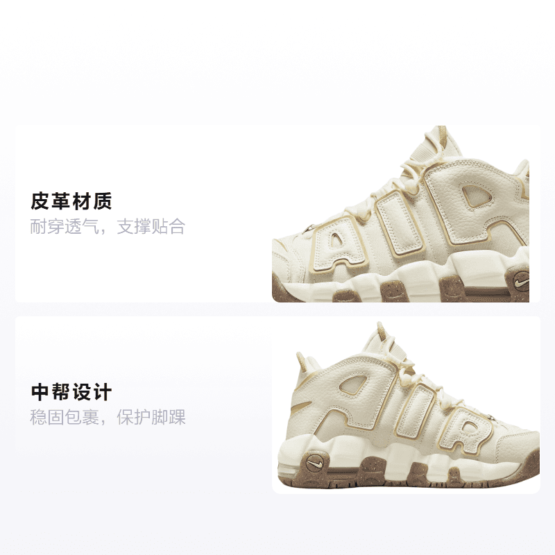 Кроссовки для баскетбола Nike Air More Uptempo "Coconut Milk" GS - изображение 2