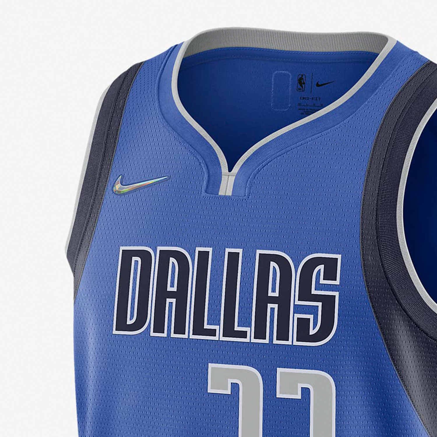 Баскетбольная майка Nike NBA Swingman Jersey Dallas Mavericks Luka Doncic 77 Blue - изображение 3