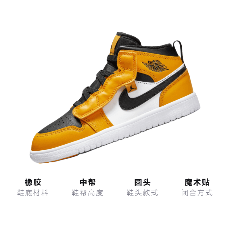 Кроссовки для баскетбола Jordan Air Jordan 1 mid "taxi" - изображение 3