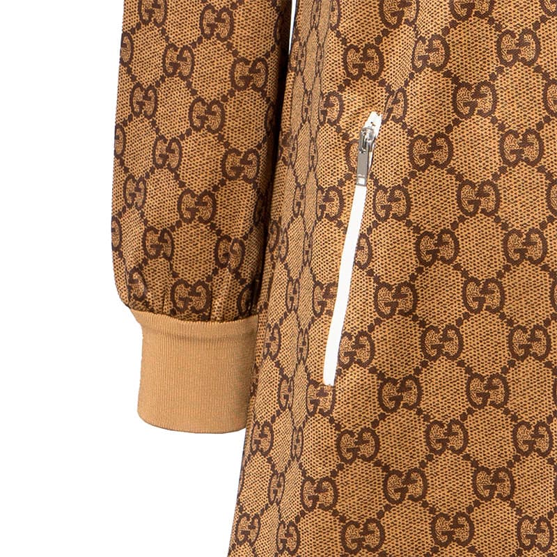 Платье Gucci SS22 Embroidered Logo Dress Brown - изображение 4