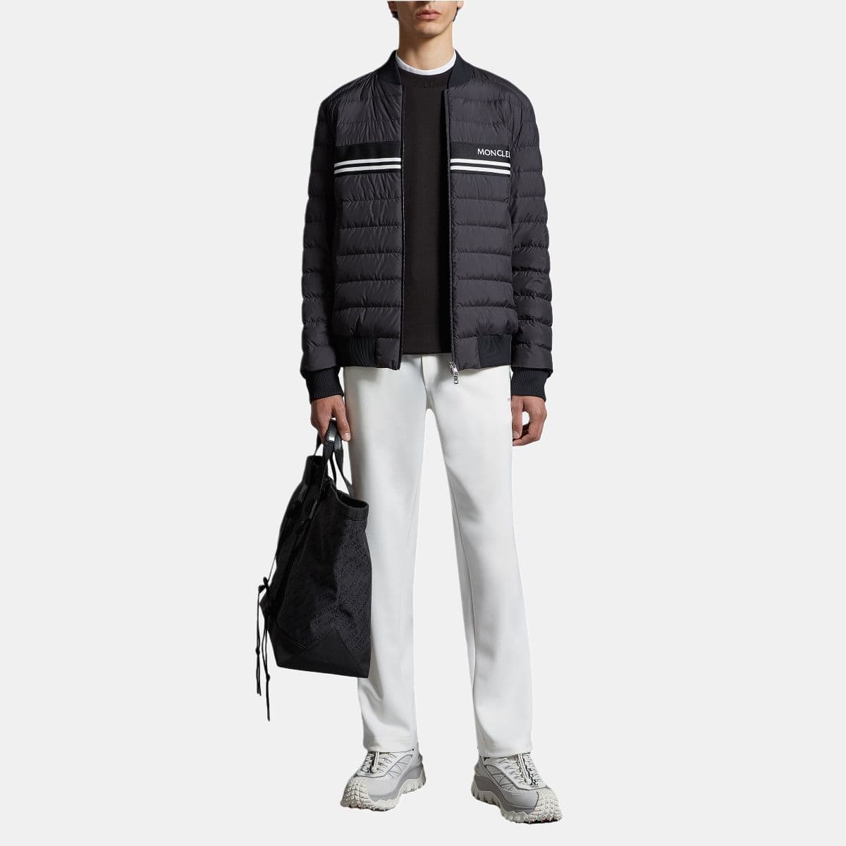 Зимняя куртка Moncler SS24 Bomber Jacket Black - изображение 3