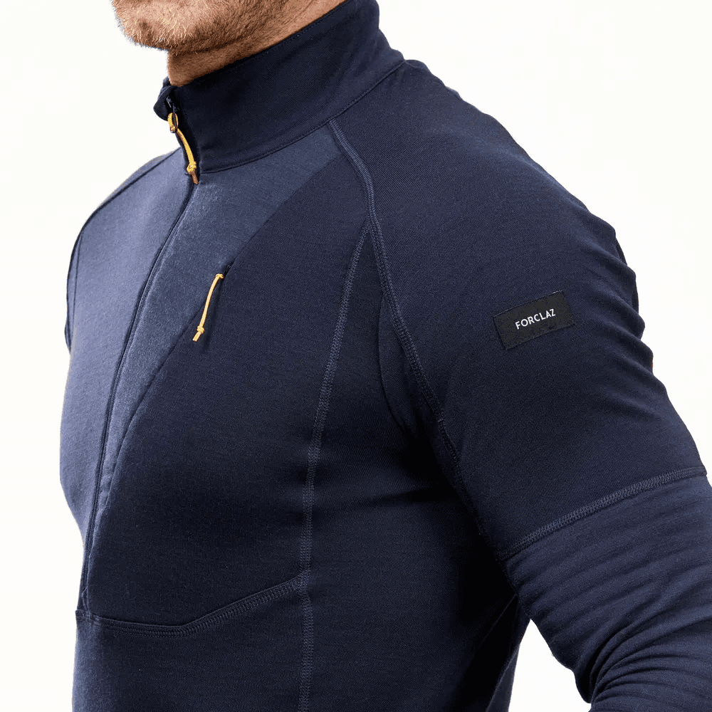 Футболка DECATHLON FORCLAZ MT900 T Рубашка Мужская Синяя Черная - изображение 4