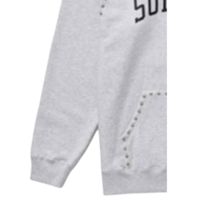 Кофта Supreme FW18 Studded Hooded Sweatshirt Ash Grey - изображение 5