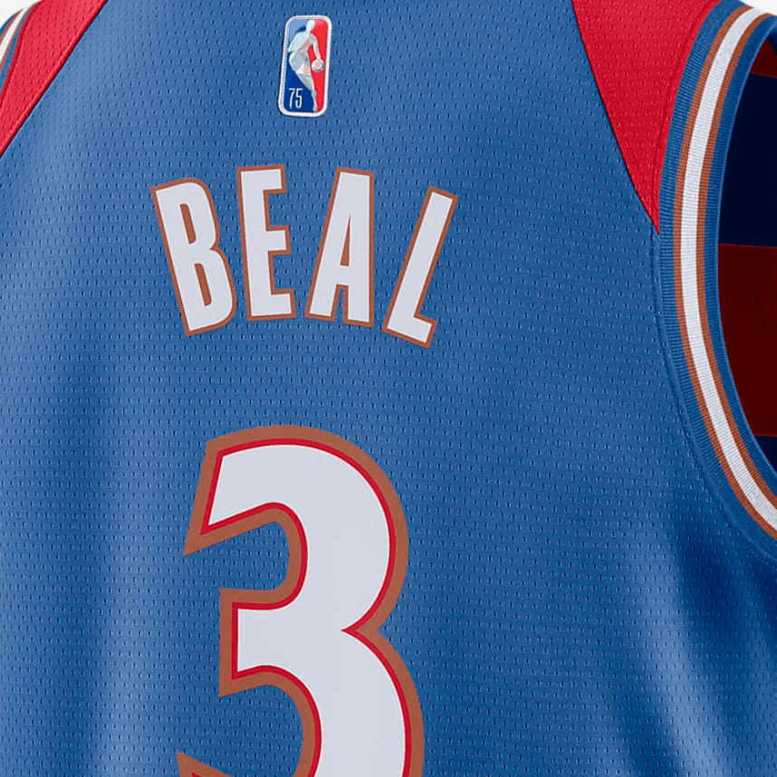 Баскетбольная майка Nike NBA 75th Anniversary Wizards Beal 3 Jersey - изображение 6