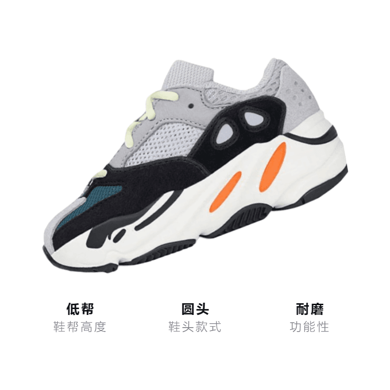 Кроссовки adidas originals Yeezy boost 700 Wave Runner Solid Grey - изображение 3