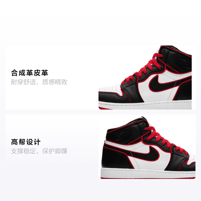 Кроссовки для баскетбола Jordan Air Jordan 1 Retro High OG GS - изображение 2
