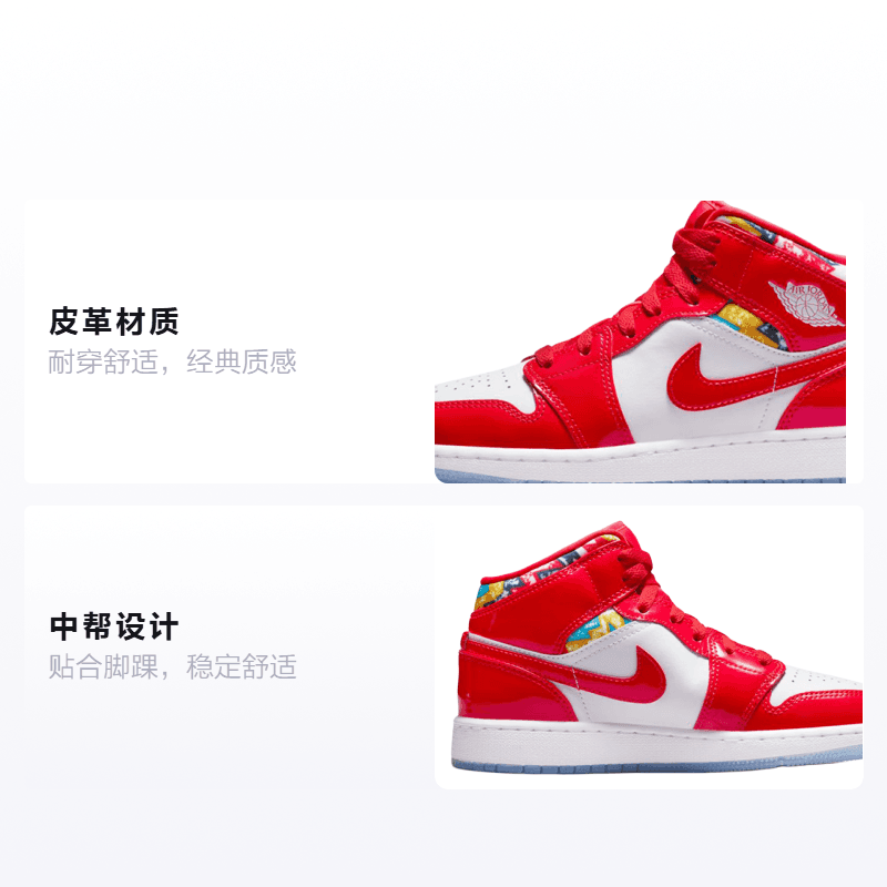 Кроссовки для баскетбола Jordan Air Jordan 1 Mid GS - изображение 2