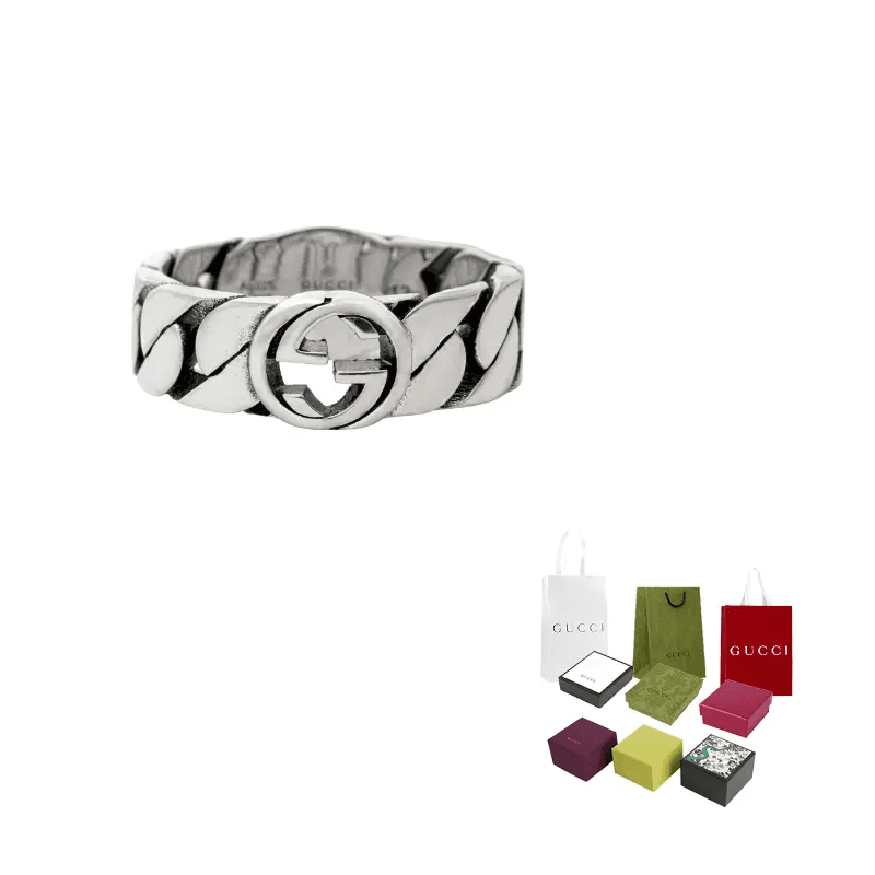 Кольцо Gucci Interlocking G Wide Ring - изображение 5