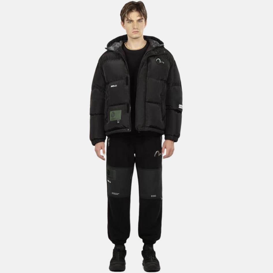 Зимняя куртка EVISU Hooded Down Jacket Black - изображение 3