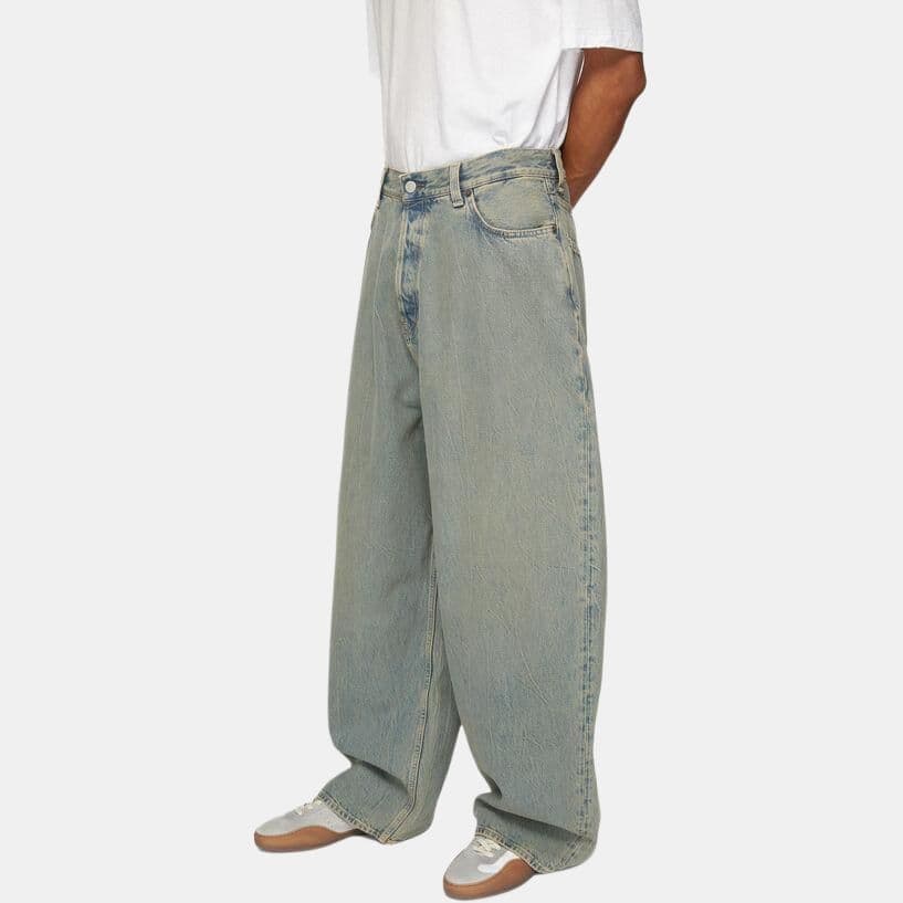 Штаны Acne Studios SS24 Loose Fit Mid Waist Jeans Blue - изображение 4