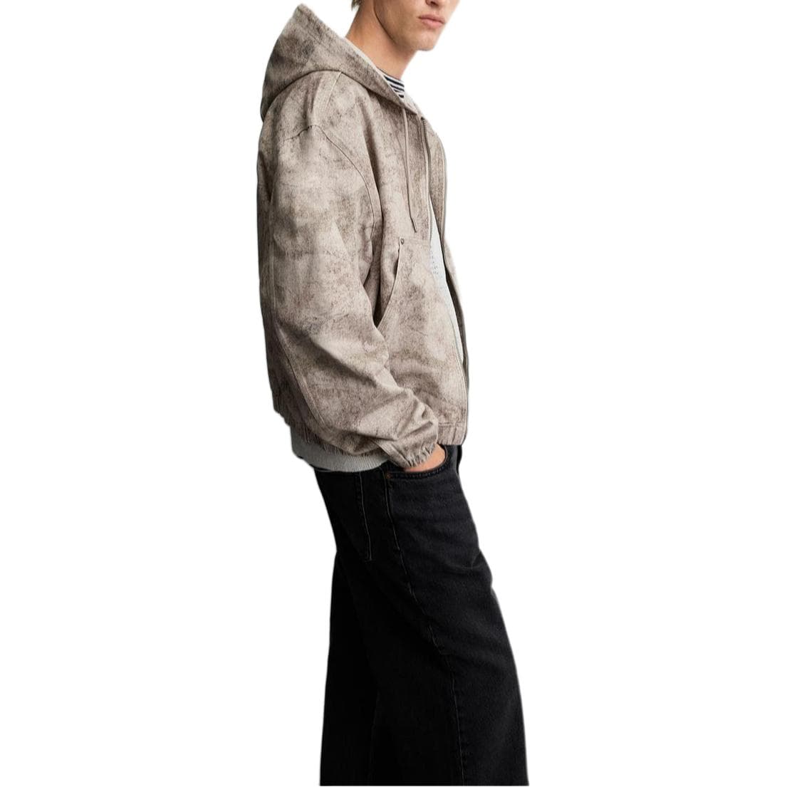 Куртка ZARA Casual Hoodie Washed Jacket - изображение 3