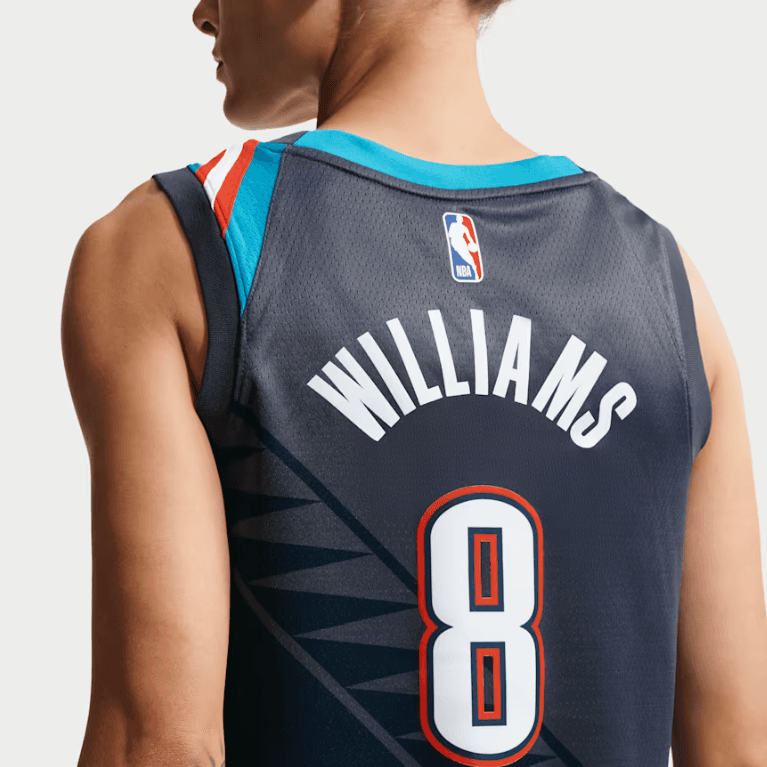 Баскетбольная майка Nike Oklahoma Jalen Williams City Thunder NBA 2025-2026 8 - изображение 5