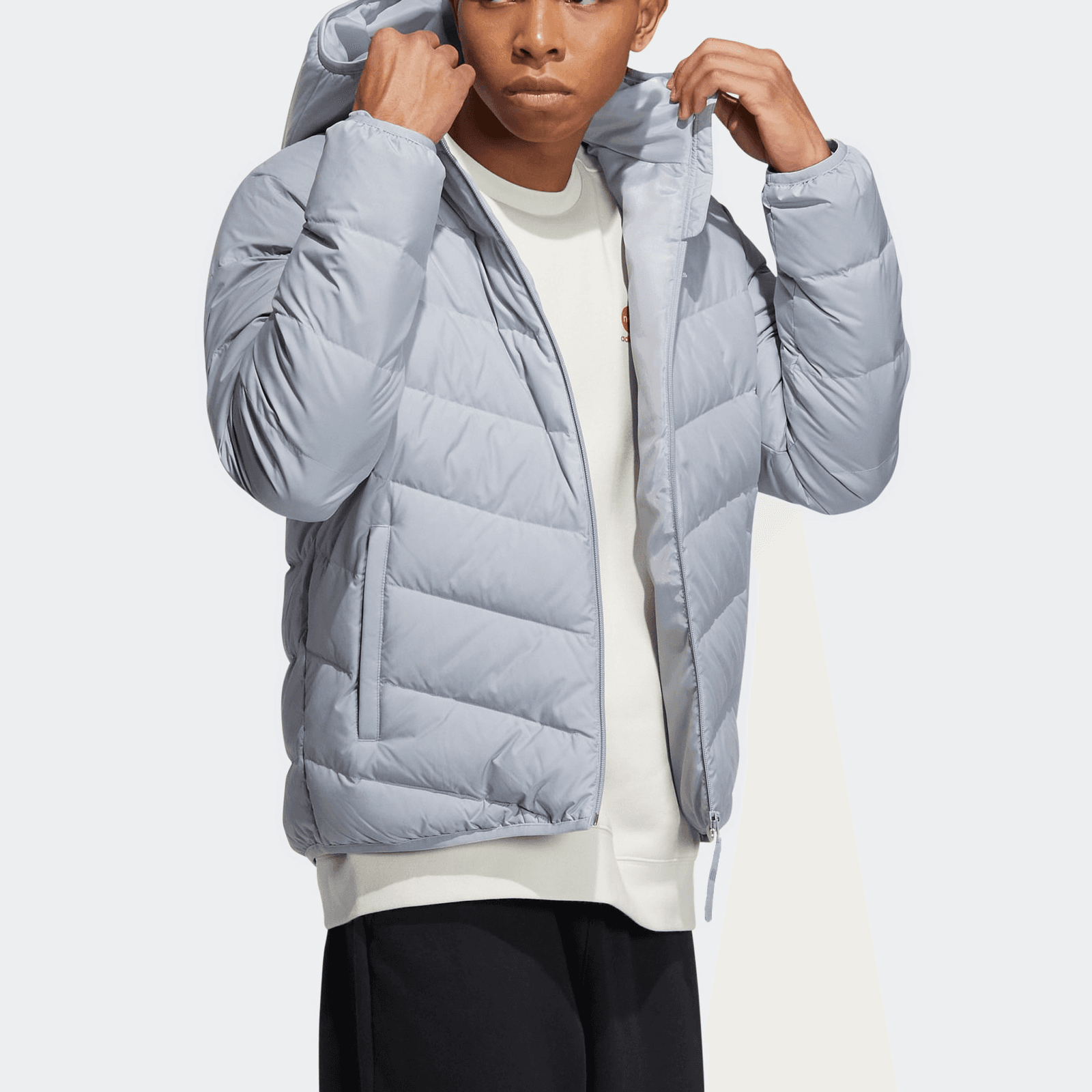 Зимняя куртка adidas Neo Silver Grey - изображение 2