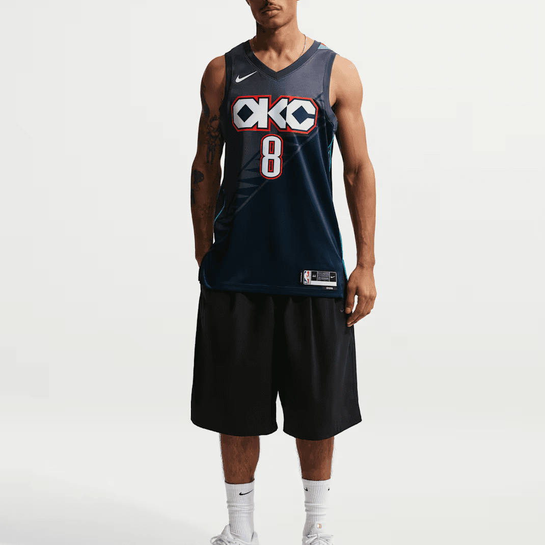 Баскетбольная майка Nike Oklahoma Jalen Williams City Thunder NBA 2025-2026 8 - изображение 2