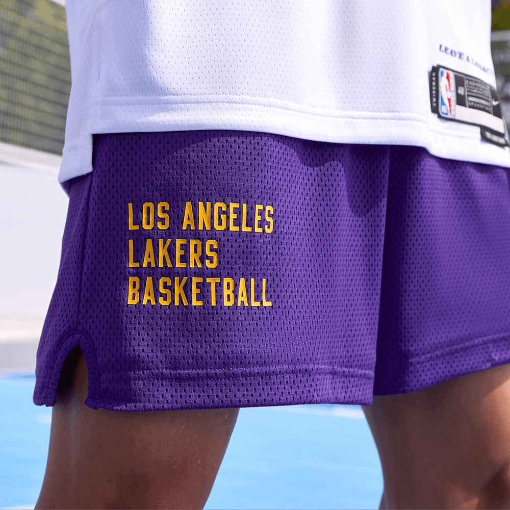Баскетбольные шорты Nike Lakers Basketball Pants Purple - изображение 5