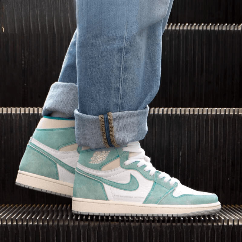 Кроссовки для баскетбола Jordan Air Jordan 1 Retro High Turbo Green GS - изображение 5