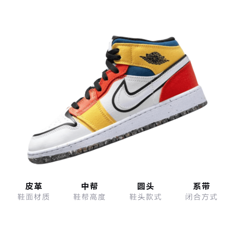 Кроссовки для баскетбола Jordan Air Jordan 1 Mid GS - изображение 3