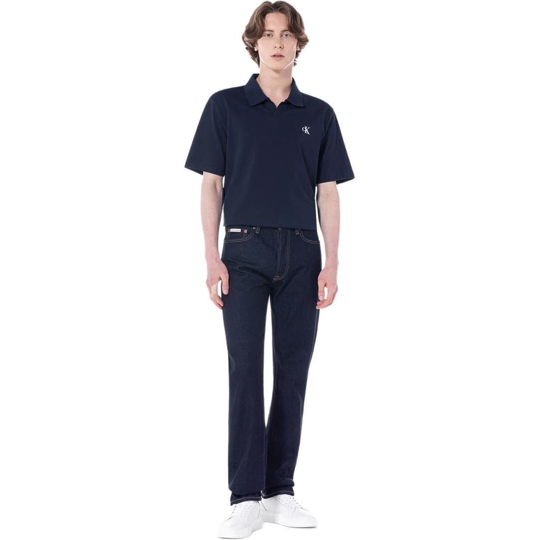 Штаны Calvin Klein Jeans Straight Leg Denim Deep Blue — фото 7