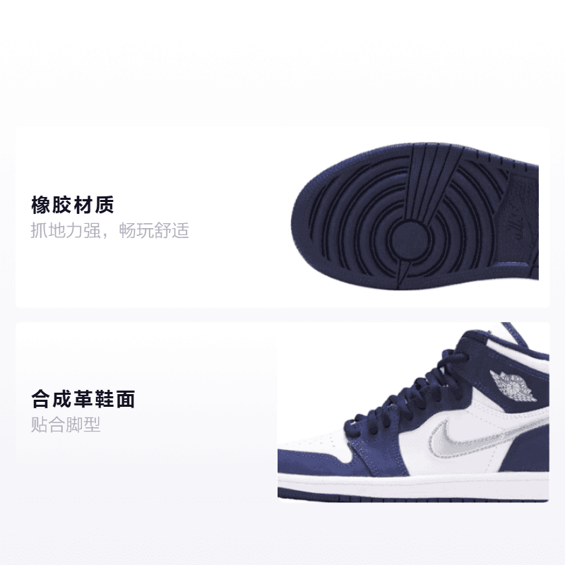 Кроссовки для баскетбола Jordan Air Jordan 1 Retro High CO JP BP - изображение 2
