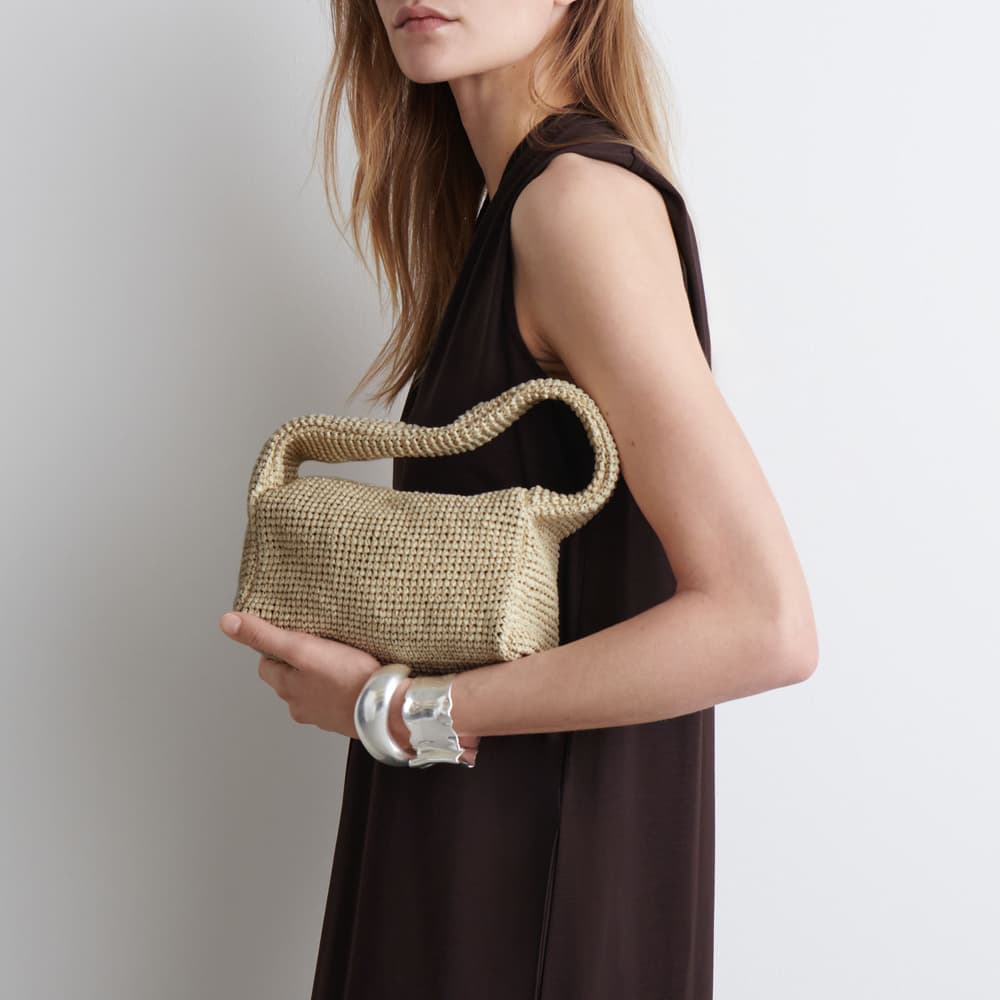 Сумка COS Mini Woven Tote Beige - изображение 5