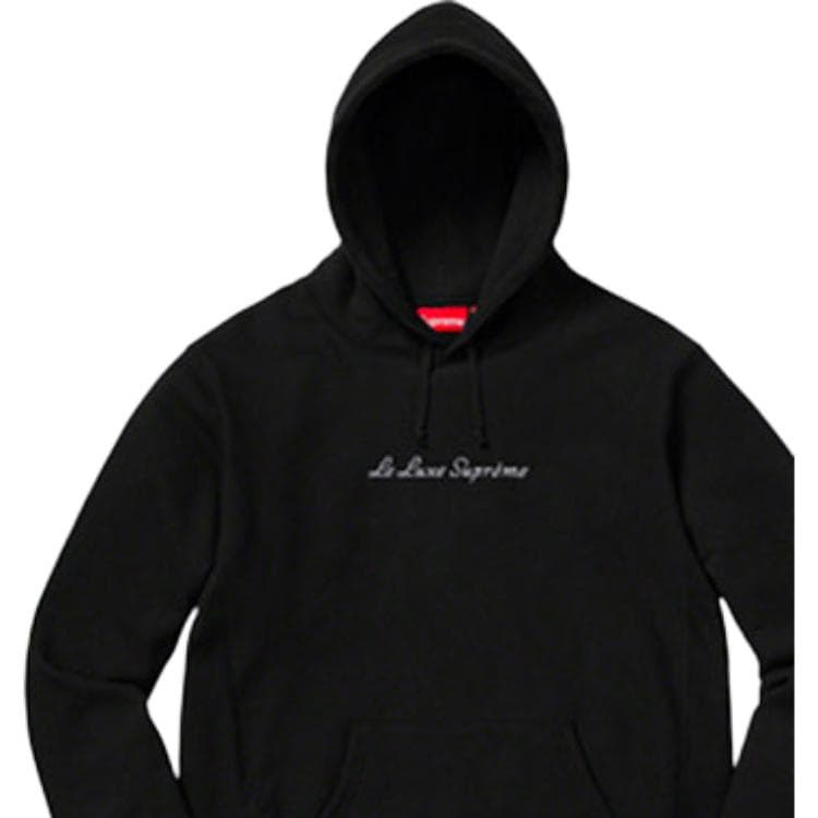 Кофта Supreme SS19 Le Luxe Hooded Sweatshirt Black - изображение 3