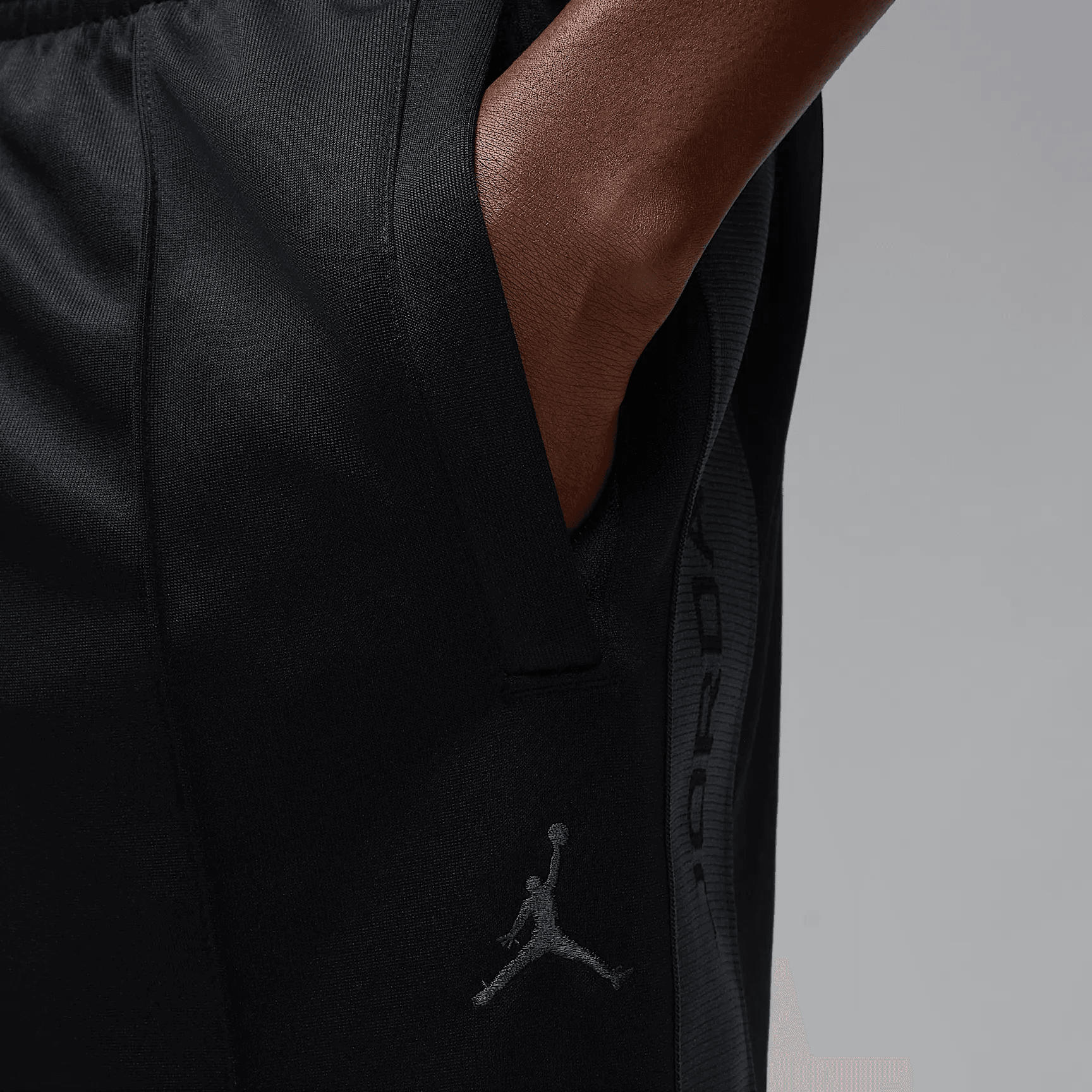 Штаны Jordan Essentials FW24 Tracksuit Брюки Вязаные Тренировочные Штаны Мужские Черные Темно-Серые - изображение 4