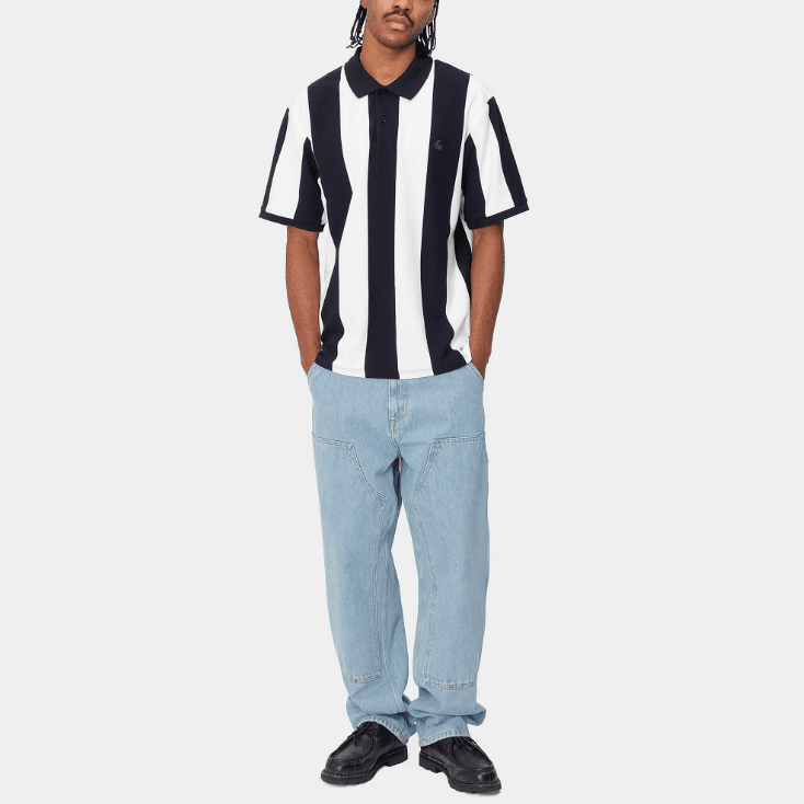 Штаны Carhartt WIP Double Knee Pant Blue — фото 3