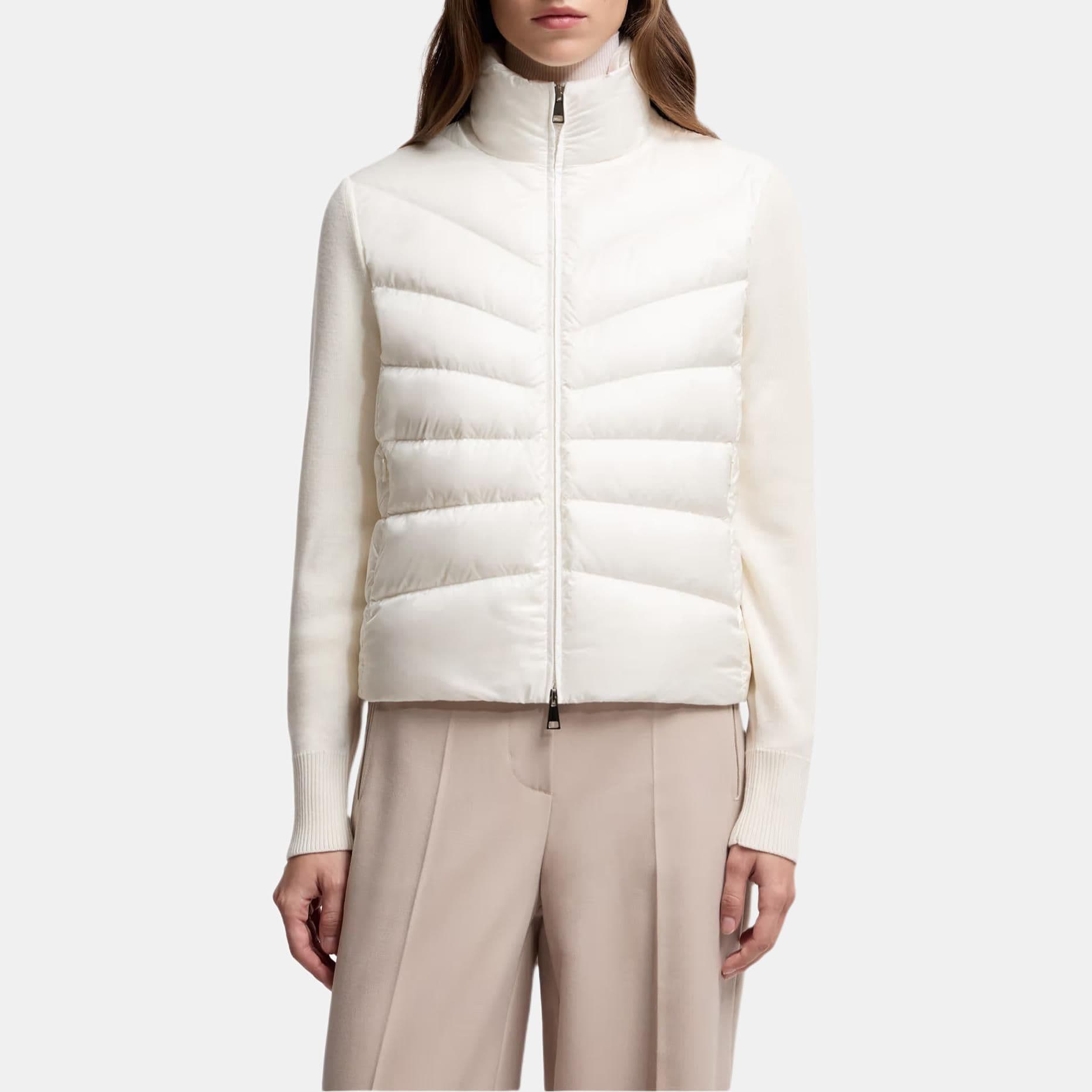 Пуховик Moncler Padded Wool Cardigan Logo - изображение 5