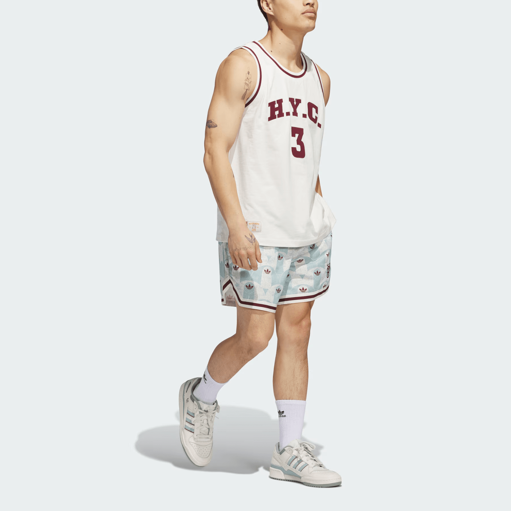 Тренировочные штаны adidas originals x HOOP YORK CITY ALLOVER PRINT logo - изображение 5
