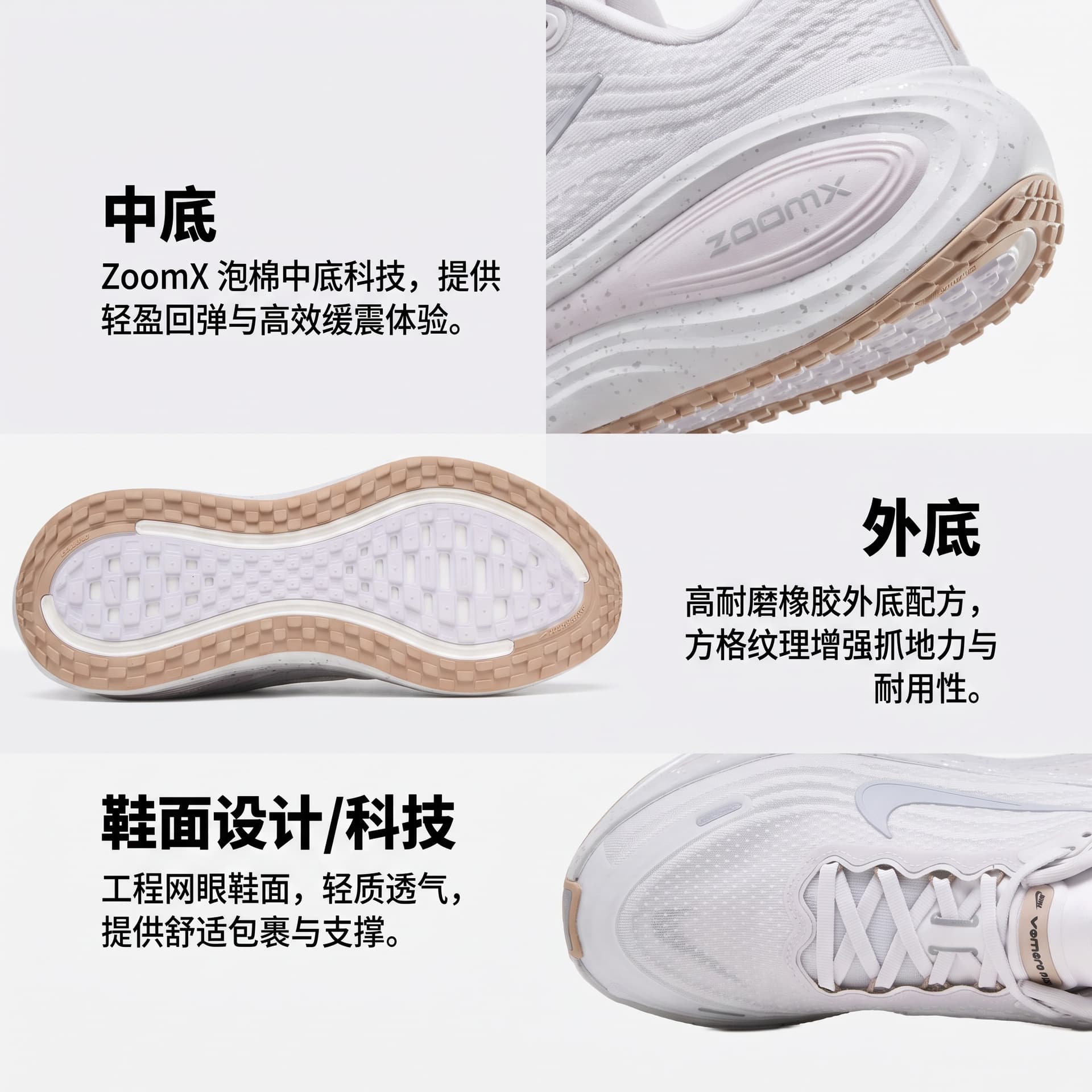 Кроссовки для бега Nike Vomero Plus Speckle White — фото 2