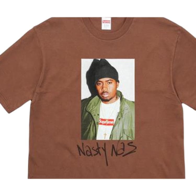 Футболка Supreme FW17 Nas Tee Brown - изображение 2