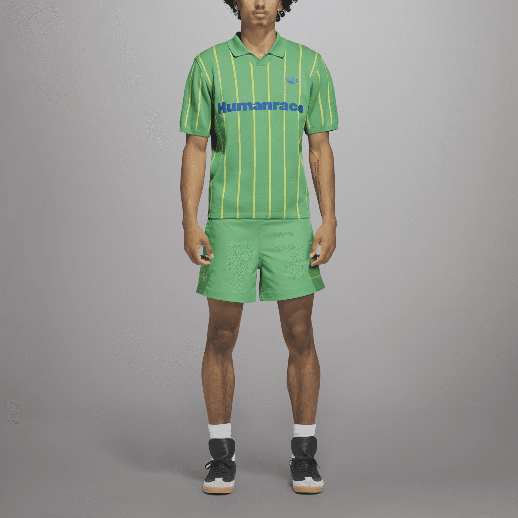 Шорты adidas Originals x Pharrell Williams Logo Print Shorts Green - изображение 3