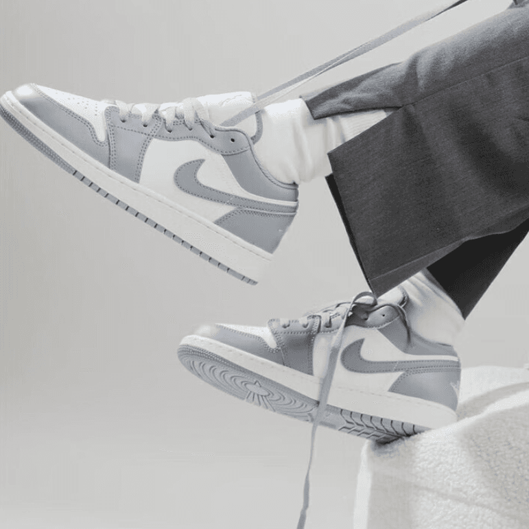 Кроссовки для баскетбола Jordan Air Jordan 1 Low "Vintage Grey" GS - изображение 5