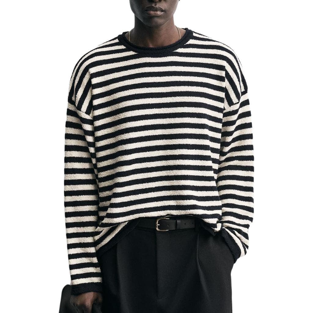 Кофта ZARA Striped Ribbed Crewneck Sweater - изображение 6