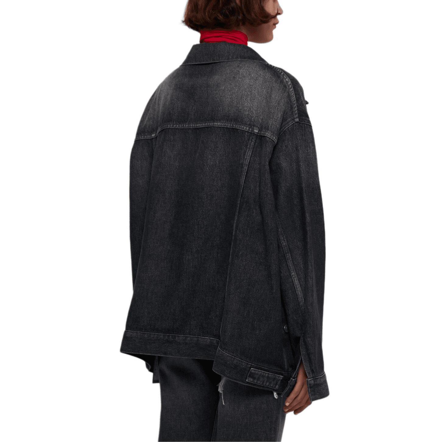 Balenciaga FW21 Denim Jacket Black - изображение 5