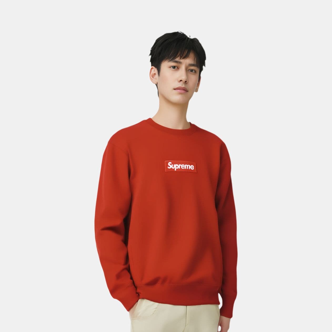 Худи Supreme FW18 Box Logo Crewneck Rust BOGO - изображение 2