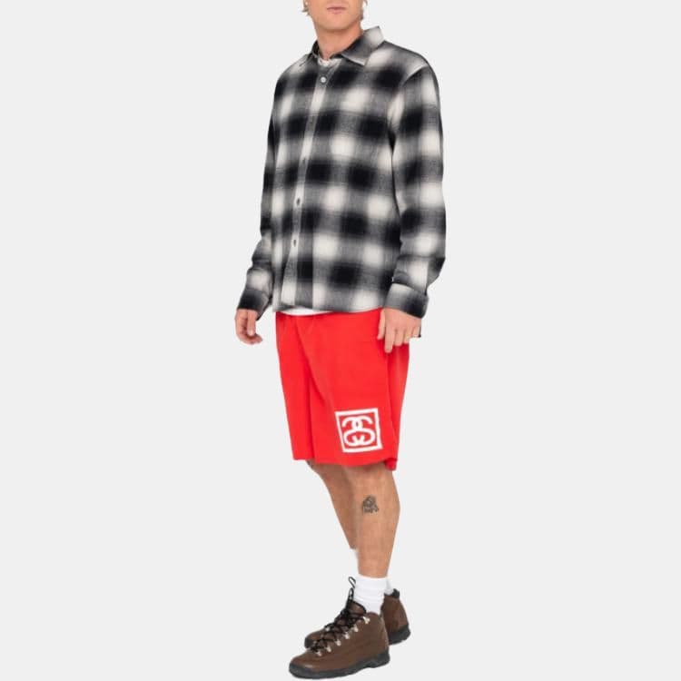 Тренировочные штаны Stussy Logo Print Shorts Red - изображение 5