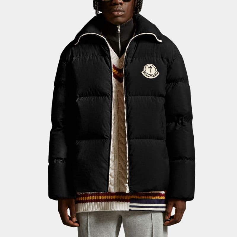 Зимняя куртка Moncler x Palm Angels FW23 Nylon Down Jacket Black - изображение 3