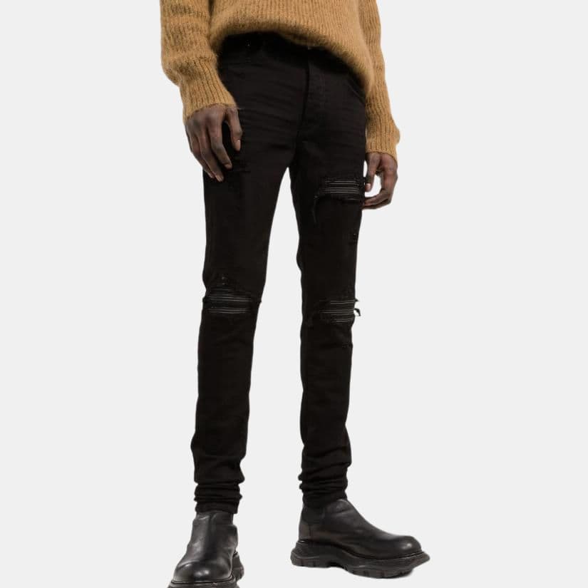 Штаны AMIRI SS22 Black Distressed Skinny Jeans - изображение 4