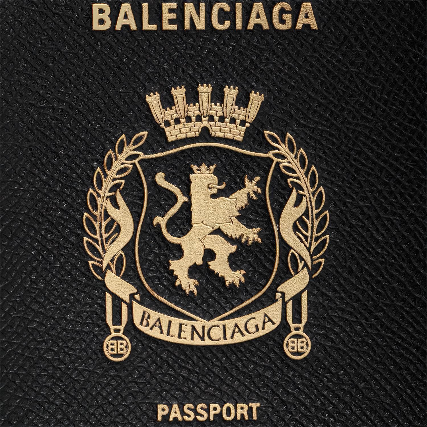 Обложка для паспорта Balenciaga Passport Holder Black - изображение 5