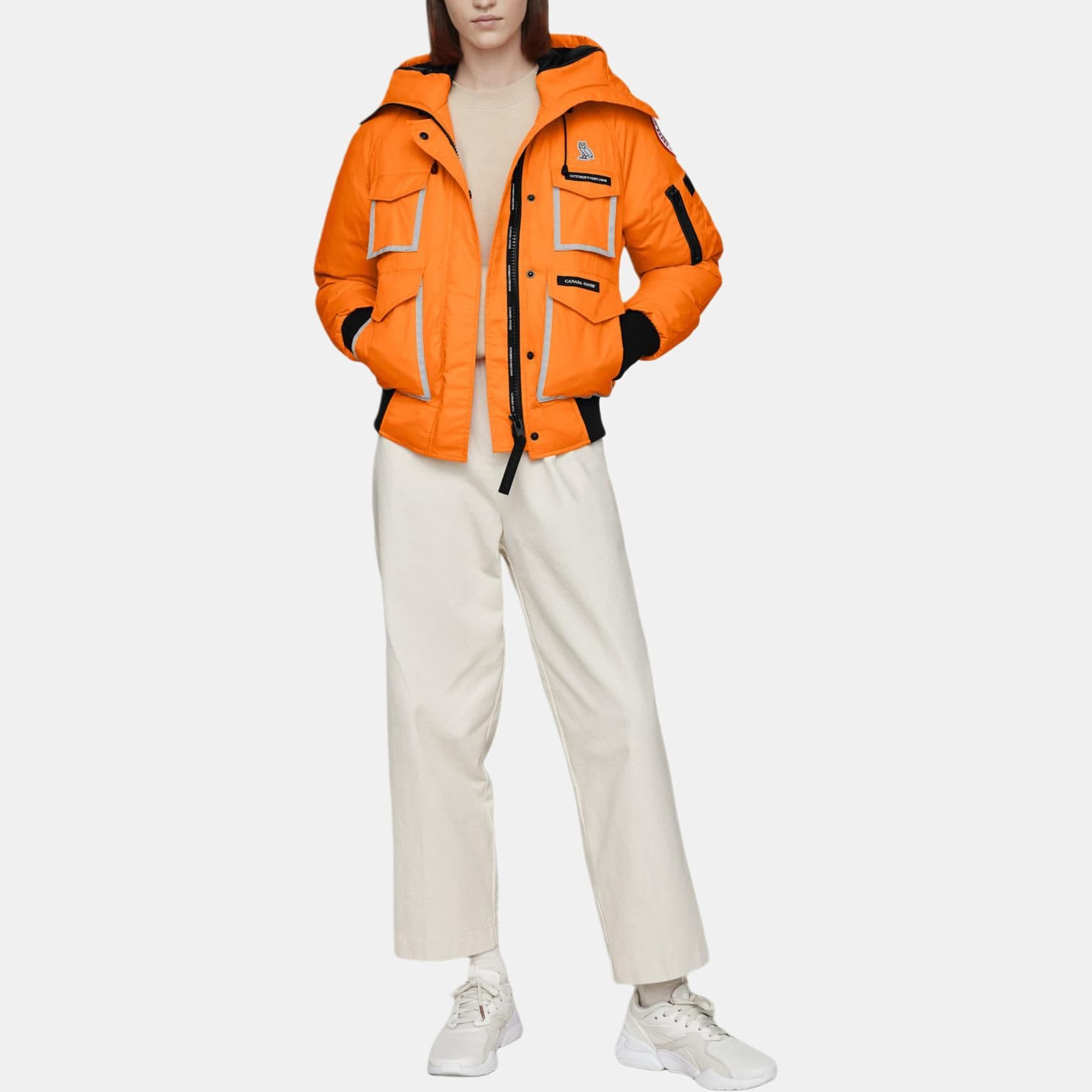 Пуховик Canada Goose x OVO Reflective Pilot Down Jacket Orange - изображение 3