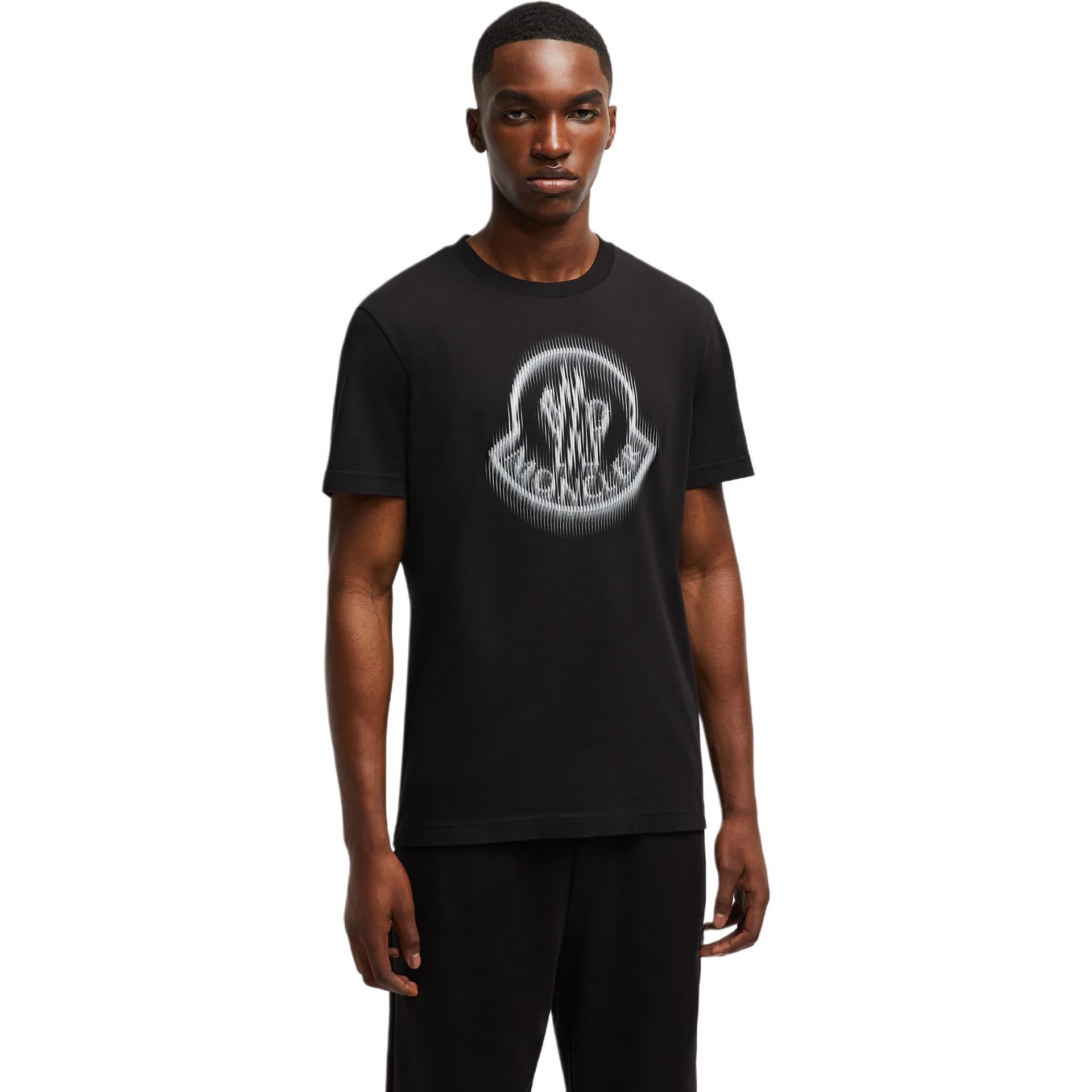 Футболка Moncler Logo Print T-Shirt Black - изображение 3