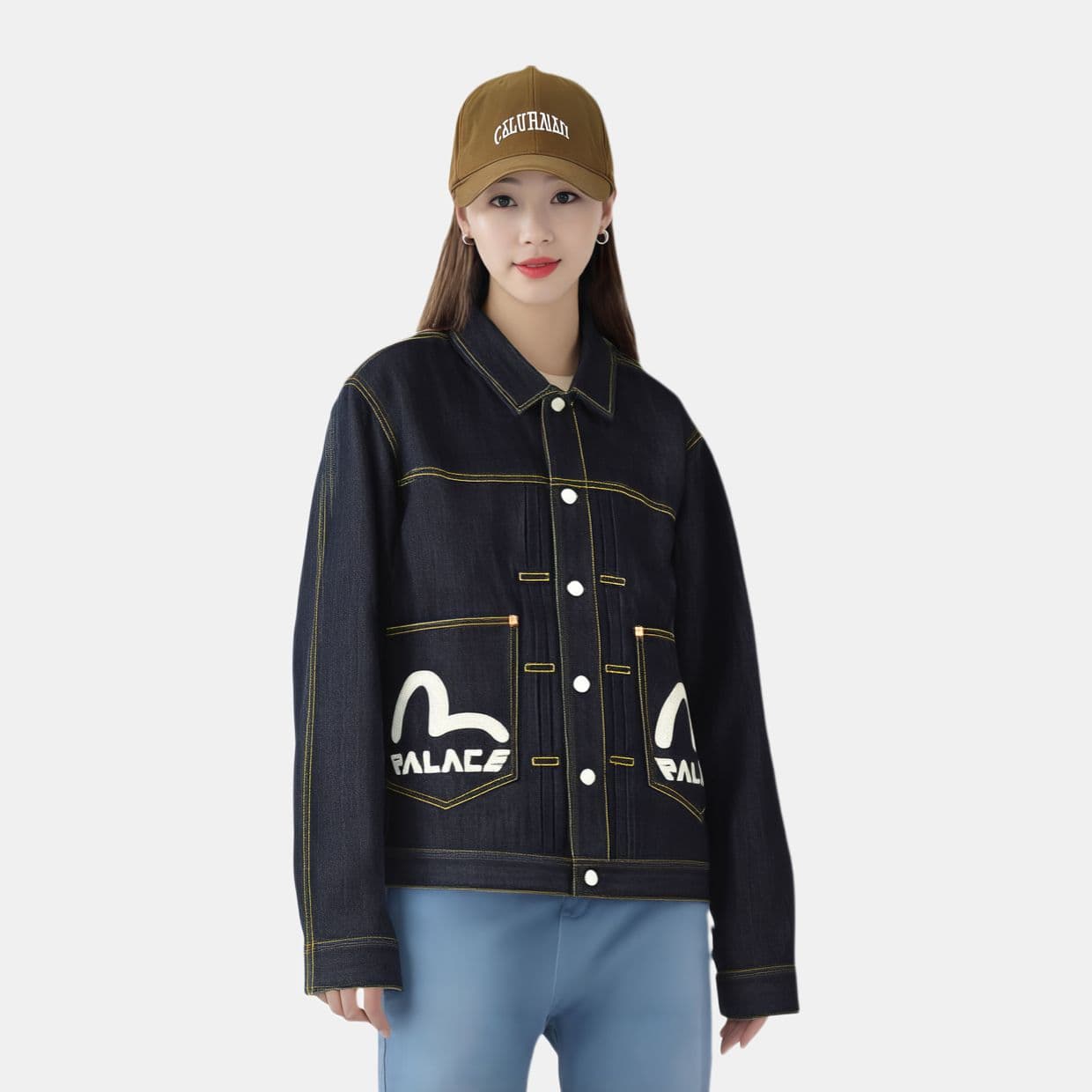 Джинсовая куртка PALACE x EVISU Denim Jacket - изображение 4