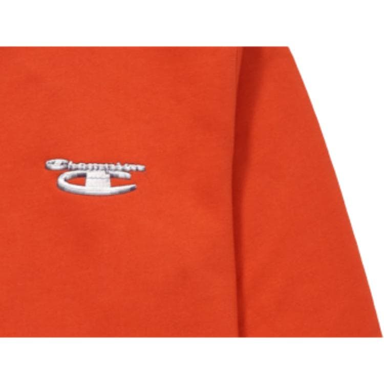 Худи Supreme x Champion FW18 3D Metallic Crewneck Brick Red - изображение 3